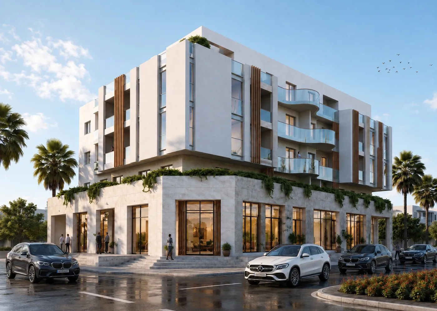 Projet à venir — villas et piscine à débordement