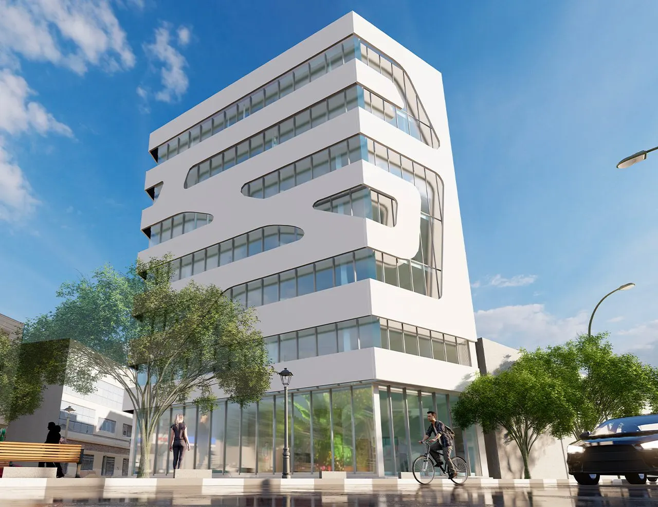 Rendu 3D de la Résidence Khlifa — Racines Immobilière
